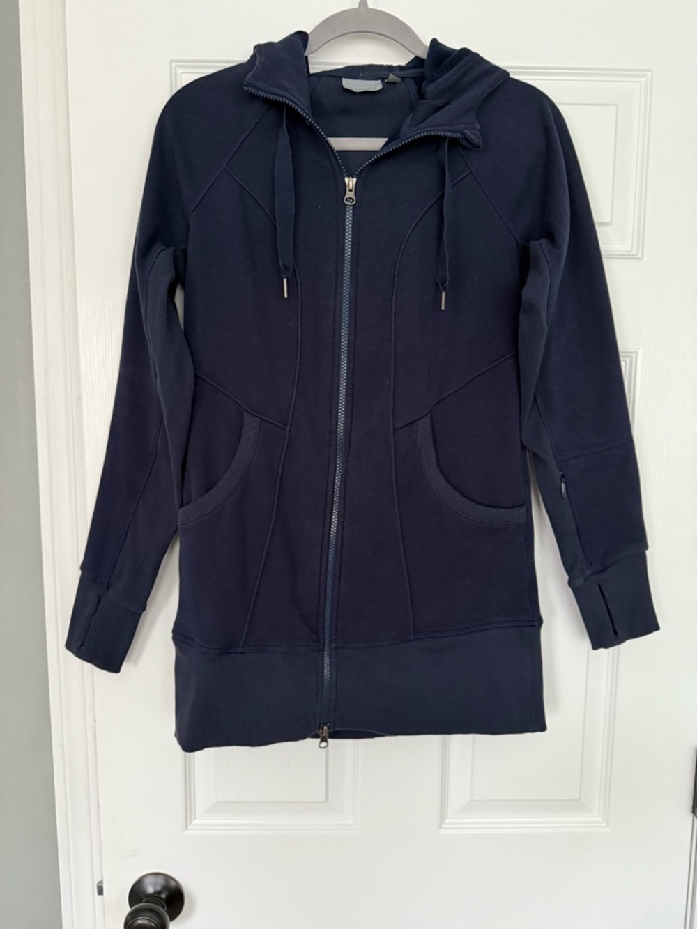 Athleta Hoodie Blue Full Zip Hooded Jacket Cya Strength women’s- Size M